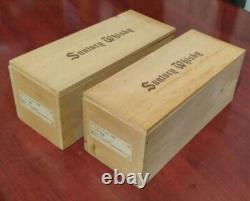 Suntory Whisky Square Bottle Wooden Box Set of 2 Rare From Japan