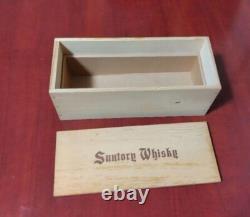 Suntory Whisky Square Bottle Wooden Box Set of 2 Rare From Japan