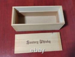 Suntory Whisky Square Bottle Wooden Box Set of 2 Rare From Japan