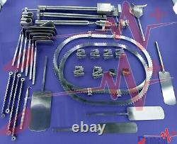 Surgical Retractor Set Complete Retractor bookwalter System with Wooden Box