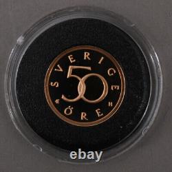 Sweden 2005 Complete Proof Set Exclusive + Gold Coin Greta Garbo in Wooden Box