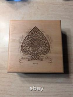 T11 Artisan Playing Cards Black Edition Laser Etched Wooden Box Set Sealed 11-12