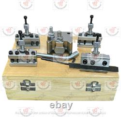 T37 Quick-Change Tool post ML7 Set of 5 pc With Wooden box. Hq