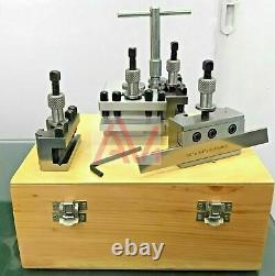 T63 Quick Change Tool Post Set of 5 Pcs Colchester Bantam Wooden Box