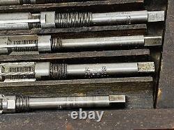 TAYLOR & JONES No 5 SET 6 BLADE LATHE EXPANDING REAMERS SET WITH WOODEN BOX