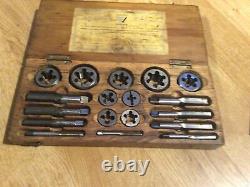 Tap And Die Set In Wooden Box Special Set For Morris Cars