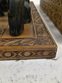 The Lewis Chess Set With Carved Wooden Board With Separate Box For Figures