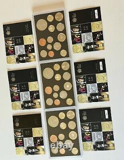 Three Sets X3 Of Royal Mint 2010 Executive Proof Coin Sets Without Wooden Boxes