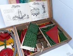 Three sets of Kliptiko tin-plate construction toy in original wooden boxes