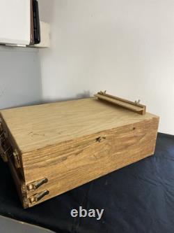 Travel art kit in wooden case Artist's easel box