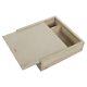 Two Compartments Lidded Wooden Box To Store Photos Pictures Data Memory Stick