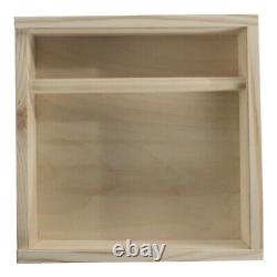 Two Compartments Lidded Wooden Box To Store Photos Pictures Data Memory Stick