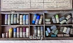 Two Sets Of Vintage SCHMINCKE Artists Pastels Wooden Boxes Multicolour