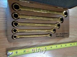 USA Made CRAFTSMAN 22K GOLD PLATED WRENCH SET 2003 Limited Edition with Wooden Box