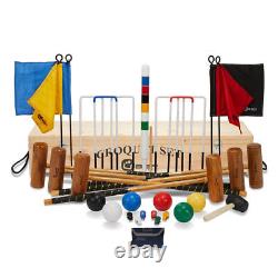 Uber Games 6 player Pro Croquet Set in a wooden box (UK)