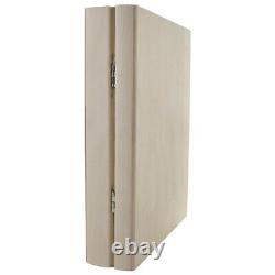 Unpainted Wooden Book Shaped Box Case / Wood Trinket Storage Decoupage Craft
