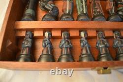 VINTAGE ANRI TORIART CHARLEMAGNE ITALIAN CHESS SET WithBOX HAND PAINTED COMPLETE