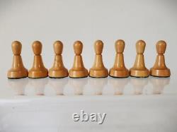 VINTAGE CHESS SET ART DECO UNICORN BRAND K 69 mm PLUS ORIG BOX NO BOARD