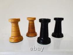 VINTAGE CHESS SET ART DECO UNICORN BRAND K 69 mm PLUS ORIG BOX NO BOARD