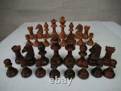 VINTAGE CHESS SET CHAVET TOURNAMENT K 3.5 inch AND BRANDED BOX
