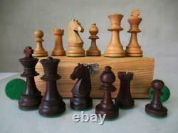 VINTAGE CHESS SET CHAVET WEIGHTED STAUNTON PATTERN K 84 mm PLUS BOX