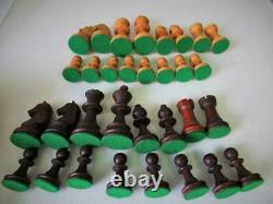 VINTAGE CHESS SET CHAVET WEIGHTED STAUNTON PATTERN K 84 mm PLUS BOX