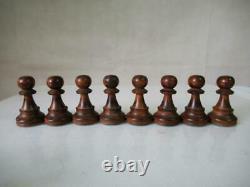 VINTAGE CHESS SET HUGE FRENCH LARDY INT STAUNTON PATTERN K 120 mm + OLD BOX