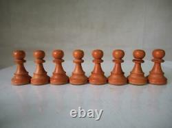 VINTAGE CHESS SET HUGE FRENCH LARDY INT STAUNTON PATTERN K 120 mm + OLD BOX