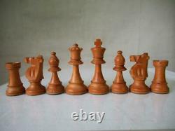 VINTAGE CHESS SET HUGE FRENCH LARDY INT STAUNTON PATTERN K 120 mm + OLD BOX