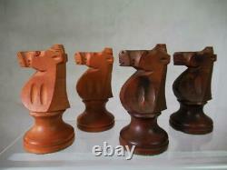 VINTAGE CHESS SET HUGE FRENCH LARDY INT STAUNTON PATTERN K 120 mm + OLD BOX