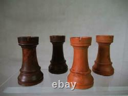 VINTAGE CHESS SET HUGE FRENCH LARDY INT STAUNTON PATTERN K 120 mm + OLD BOX