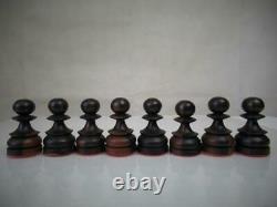 VINTAGE CHESS SET LARGE CLUB PHILIPPINES STAUNTON K 116 mm + OLD CHINESE BOX