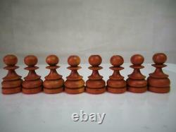 VINTAGE CHESS SET LARGE CLUB PHILIPPINES STAUNTON K 116 mm + OLD CHINESE BOX