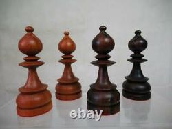 VINTAGE CHESS SET LARGE CLUB PHILIPPINES STAUNTON K 116 mm + OLD CHINESE BOX