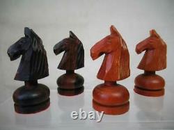 VINTAGE CHESS SET LARGE CLUB PHILIPPINES STAUNTON K 116 mm + OLD CHINESE BOX