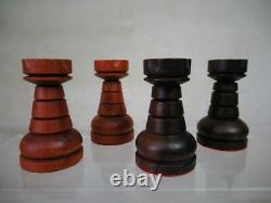 VINTAGE CHESS SET LARGE CLUB PHILIPPINES STAUNTON K 116 mm + OLD CHINESE BOX