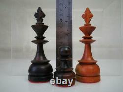 VINTAGE CHESS SET LARGE CLUB PHILIPPINES STAUNTON K 116 mm + OLD CHINESE BOX