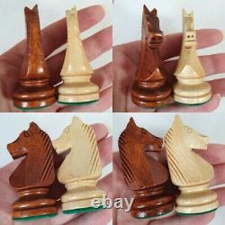 VINTAGE LARGE 14 x 14 WOODEN CHESSBOARD CHESS PIECE SET WITH BOX COMPLETE