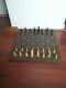 Vintage Olive Wooden Chess Set Complete In A Wooden Box King 75mm With Board
