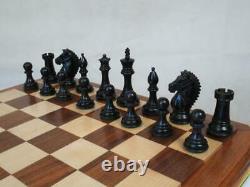 VINTAGE OR MODERN CHESS SET BOX WOOD STAUNTON PATTERN K 104 mm NO BOX NO BOARD