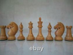 VINTAGE OR MODERN CHESS SET BOX WOOD STAUNTON PATTERN K 104 mm NO BOX NO BOARD