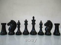 VINTAGE OR MODERN CHESS SET BOX WOOD STAUNTON PATTERN K 104 mm NO BOX NO BOARD