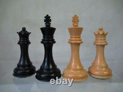 VINTAGE OR MODERN CHESS SET BOX WOOD STAUNTON PATTERN K 104 mm NO BOX NO BOARD