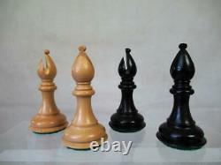 VINTAGE OR MODERN CHESS SET BOX WOOD STAUNTON PATTERN K 104 mm NO BOX NO BOARD