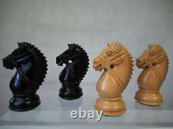 VINTAGE OR MODERN CHESS SET BOX WOOD STAUNTON PATTERN K 104 mm NO BOX NO BOARD