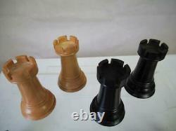 VINTAGE OR MODERN CHESS SET BOX WOOD STAUNTON PATTERN K 104 mm NO BOX NO BOARD