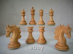 VINTAGE OR MODERN CHESS SET ROSE WOOD STAUNTON PATTERN K 108 mm + BOX NO BOARD