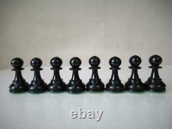 VINTAGE TOURNAMENT CHESS SET LARDY FRENCH STAUNTON PATTERN K 90 mm + BOX