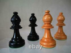 VINTAGE TOURNAMENT CHESS SET LARDY FRENCH STAUNTON PATTERN K 90 mm + BOX