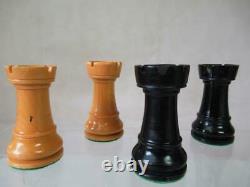 VINTAGE TOURNAMENT CHESS SET LARDY FRENCH STAUNTON PATTERN K 90 mm + BOX